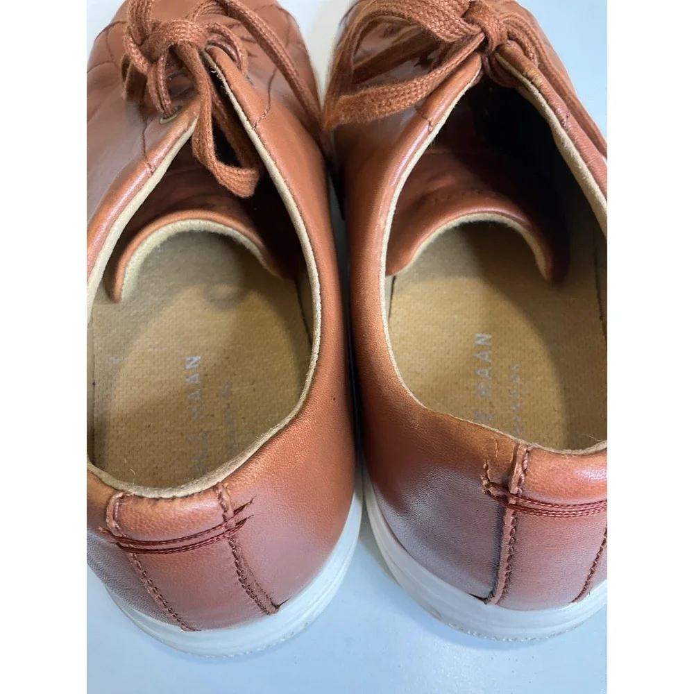 Cole Haan Leather Grand Cross Court II Sneaker Brown Comfort Preppy Casual 12